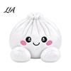Plush Dumpling with Legs Stress Relief Toy Steamer, Stuffed Smiling Reducing Desk Accessories Squeeze Toy, Cartoon Plushie for Kids Adults Desktop