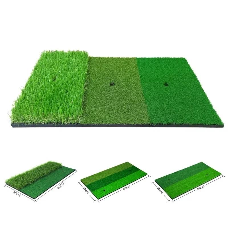 Golf Hitting Mat Indoor Outdoor Mini Practice Durable PP Grass Pad Backyard Exercise Golf Training Aids Accessories