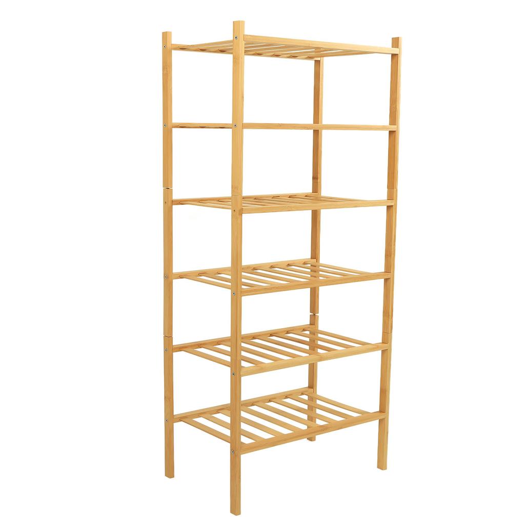 Shoe Rack Stackable Standing Shoe Shelf Storage Organizer for Entryway Hallway Closet Natural Color