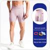 Men's High-Waisted Compression Fitness Shorts with Pockets - Breathable, High Elastic Running Tights