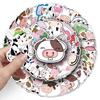 50pcs Cute Cow Stickers for Kids - Cartoon Animal Waterproof Decals for Diary, Laptop, Suitcase, and Fridge Decoration.