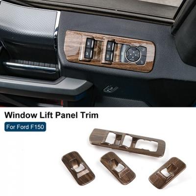 4X Inner Window Lift Switch Button Panel Frame Cover Trim For Ford F150 2015-20