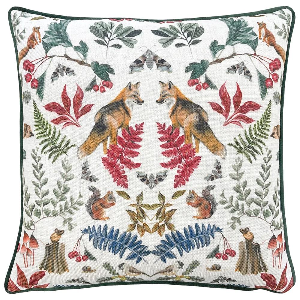 Evans Lichfield Mirrored Fox Cushion Cover