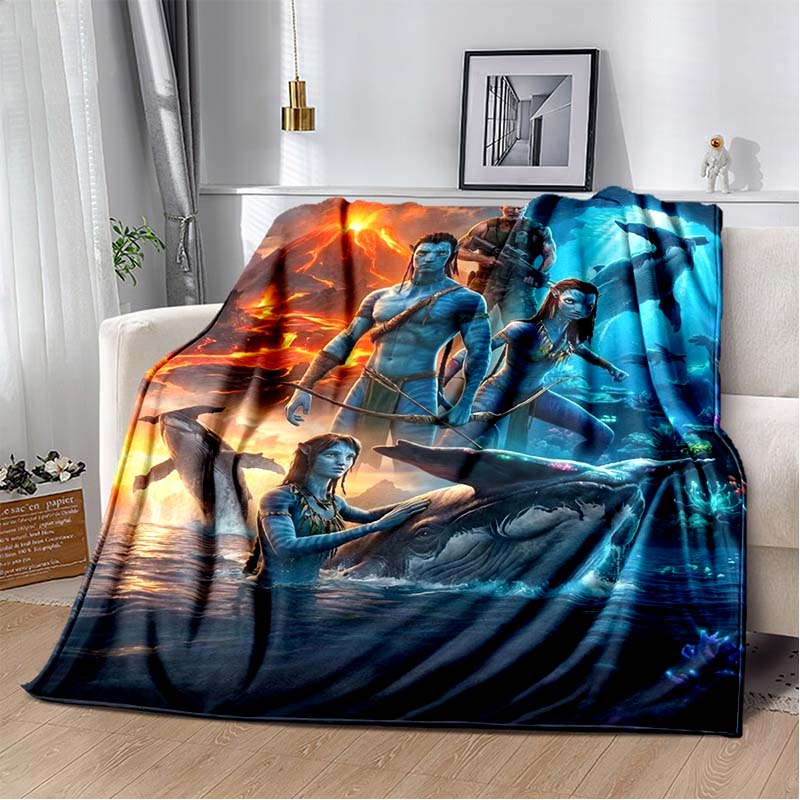 Fantasy Jungle Alien Art Bed Blanket, Lightweight Fleece Blanket