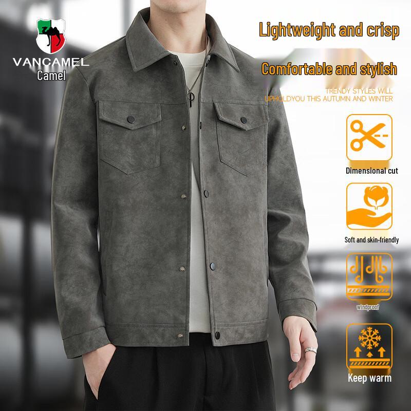 

Мужская куртка из искусственной кожи в американском стиле VANCAMEL M