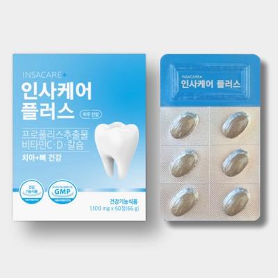 Insa Care Plus 60 δισκία (Προμήθεια 2 μηνών)) Θρεπτικά συστατικά για την υγεία των δοντιών και των οστών, 60 δισκία, 1 μονάδα, Κορεατικό τρόφιμο υγείας