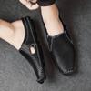 Half Shoes For Men Leather Mules Men Semi-Drag Casual Shoes Man Slides Backless Loafers Slippers Slip On Flats 2024