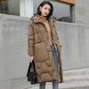 Winter Women Oversize Long Down Jacket Hooded Thick Warm Casual Pocket Parkas Snow Coat