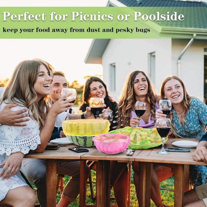 Disposable Stretch Food Covers for Bowls and Cups, Elastic Plastic Covers for Meal Preps, Table Service and Dust Guard
