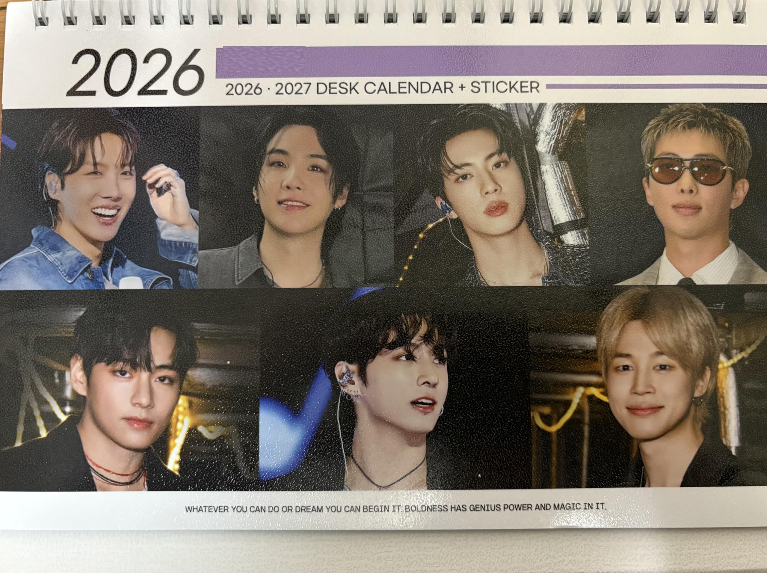 Настольный календарь Bangtan Merchandise на 2026-2027 гг. (Все участники)