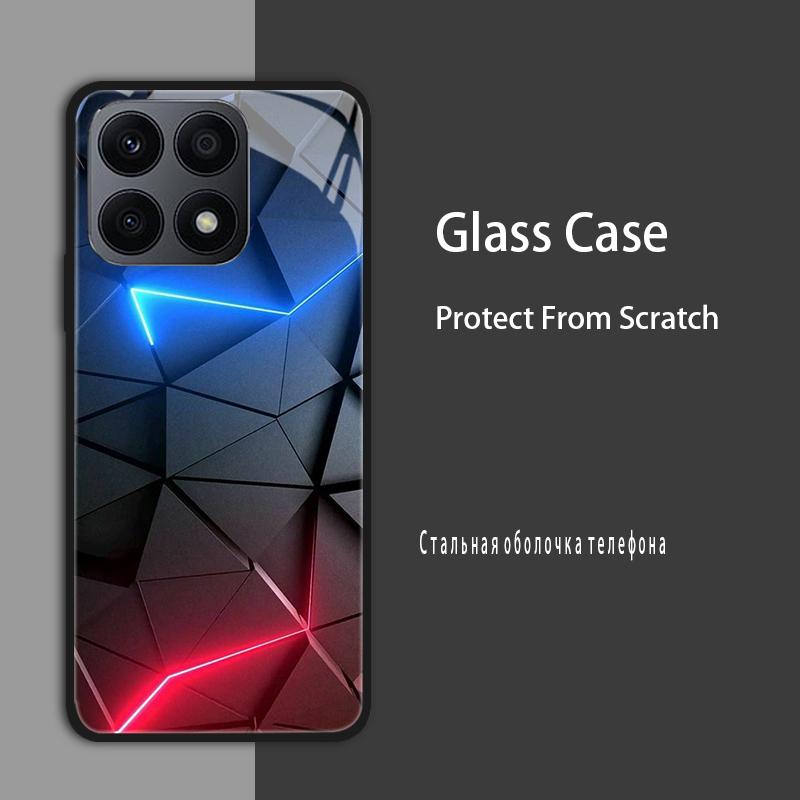 Dla Huawei Honor X6a X6 X6S X8 5G 4G Etui Pokrowiec Szklane Etui Hartowana Obudowa Zderzak Dla Honor X8A X6A X7A X8B Etui Ochronne