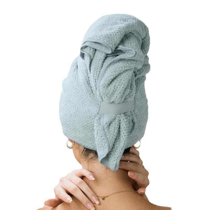 Chu Hui Pink Quick-Dry Super Absorbent Hair Towel for Women with Long Hair