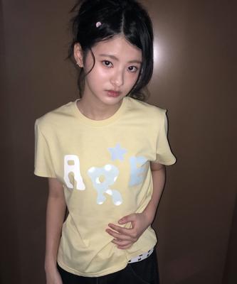 Naien Are Slim Fit Short Sleeve T-Shirt Yellow
