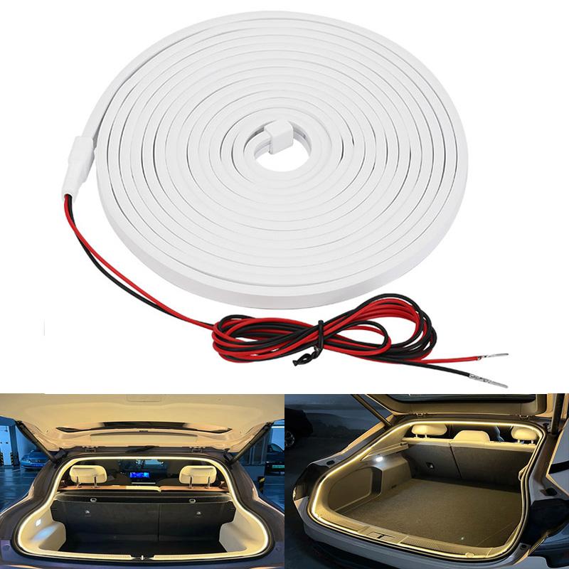 Car Trunk Lighting LED Strip with 2M/4M Waterproof Ambient Light Trunk Decoration Light Camping Ambient Light Neon Lights 4