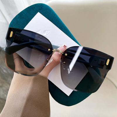 Rahmenlose Sonnenbrille mit randlosem Farbverlauf und hoher Qualität Douyin Xiaohongshu Internet Celebrity Sunshade Damen-Sonnenbrille
