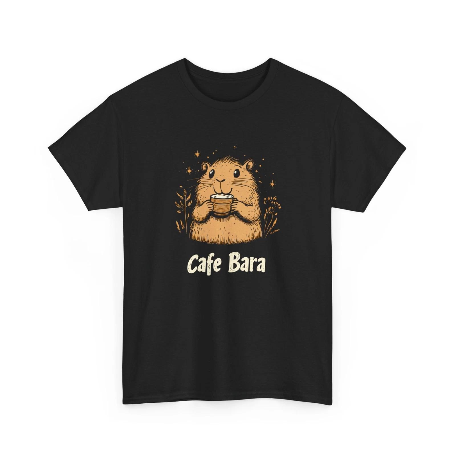 Coffee Lover T-Shirt | But First, Coffee Funny | Cafebara Capybara Coffee S