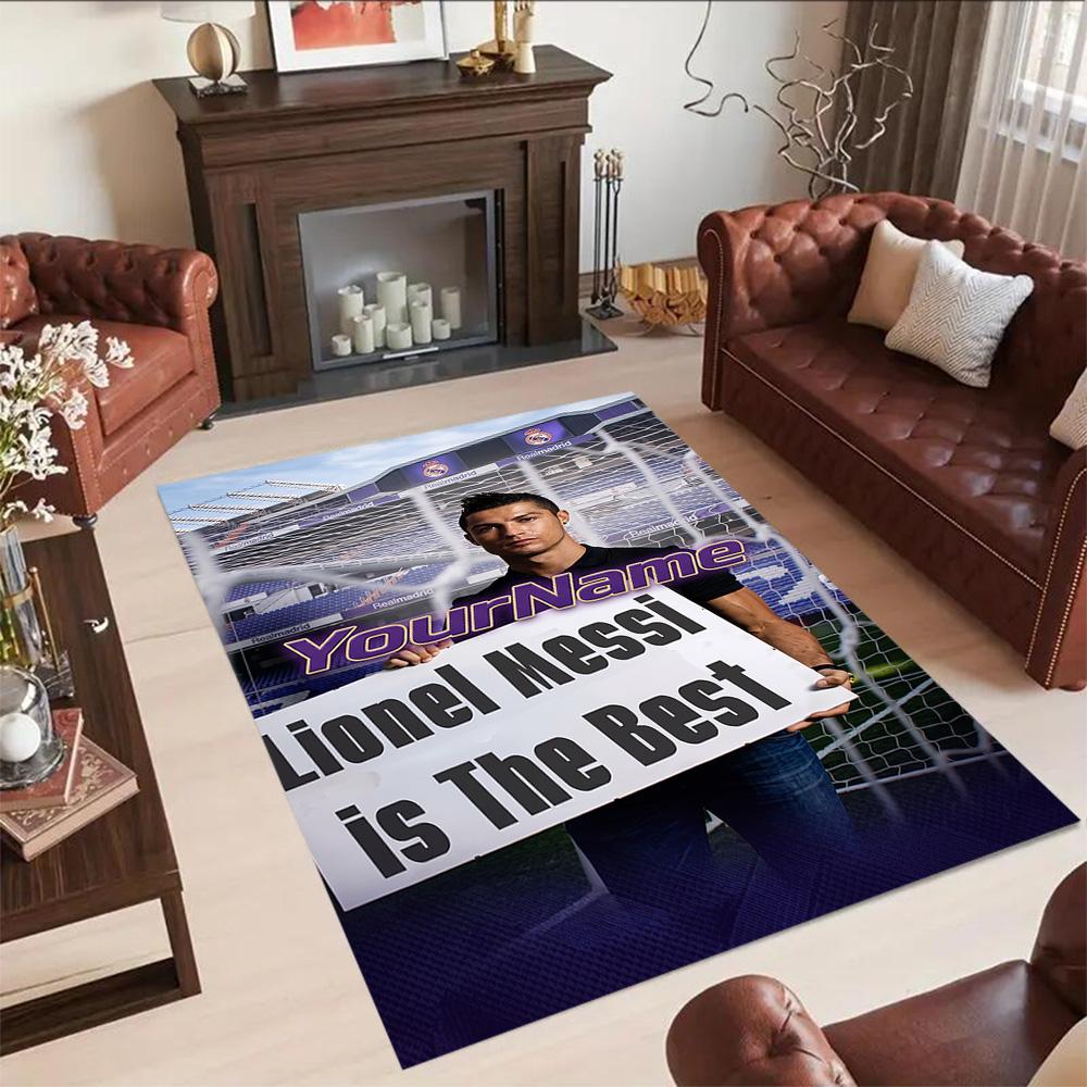 Messi 148 Customize Your Name Area Rug Design for Kitchen Hallway Living Rooms Outdoor Antislip Carpet Anime Office Decor