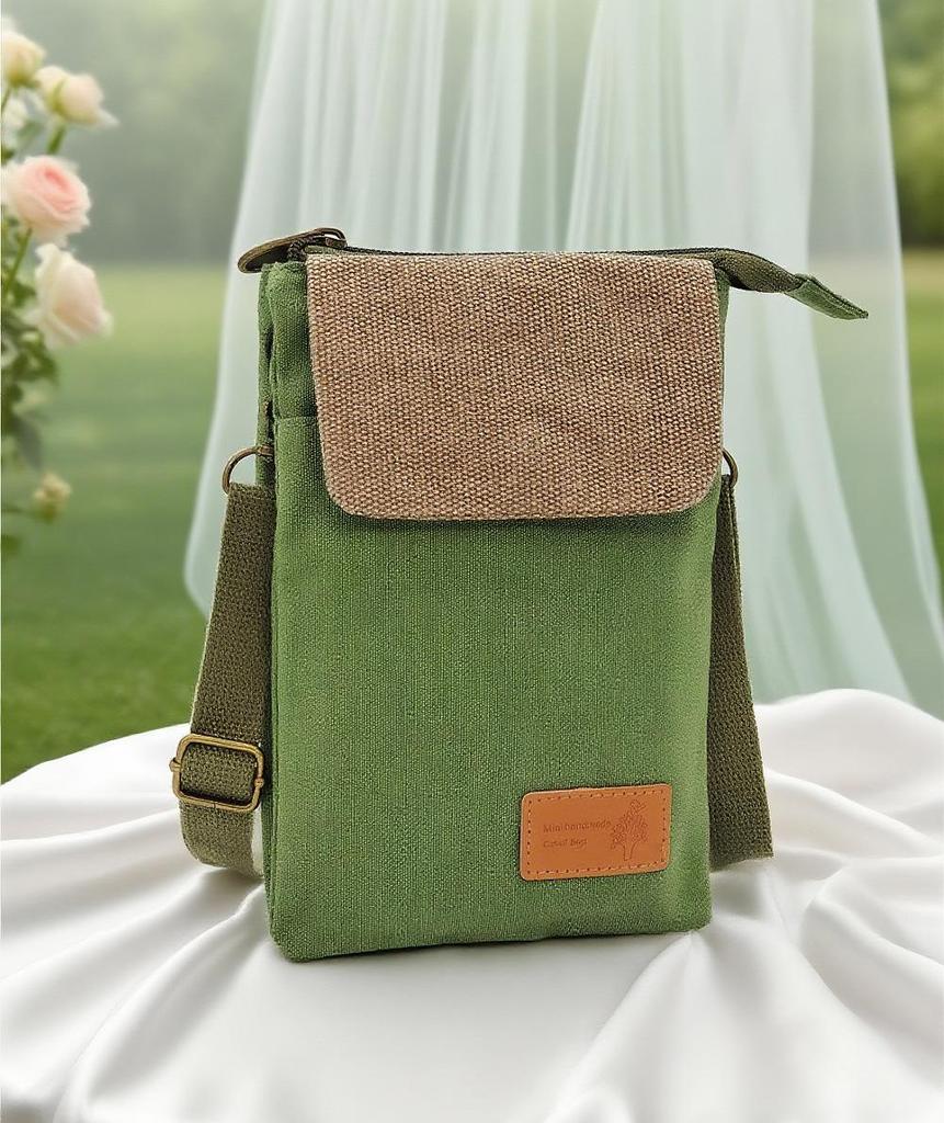 Ethnischer Stil Großbildschirm 5-lagige Baumwolle Damen Umhängetasche für Handy