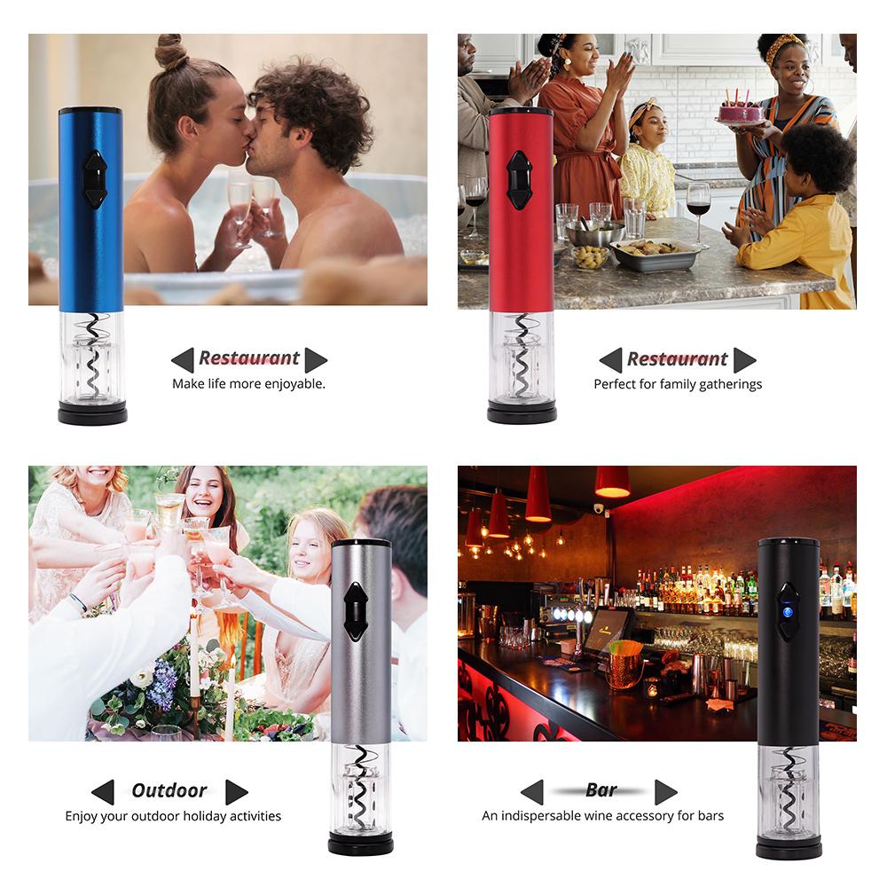 Electric Wine Opener, Battery Operated Wine Bottle Openers with Foil Cutter, for Wine Lovers Kitchen Party Bar Wedding