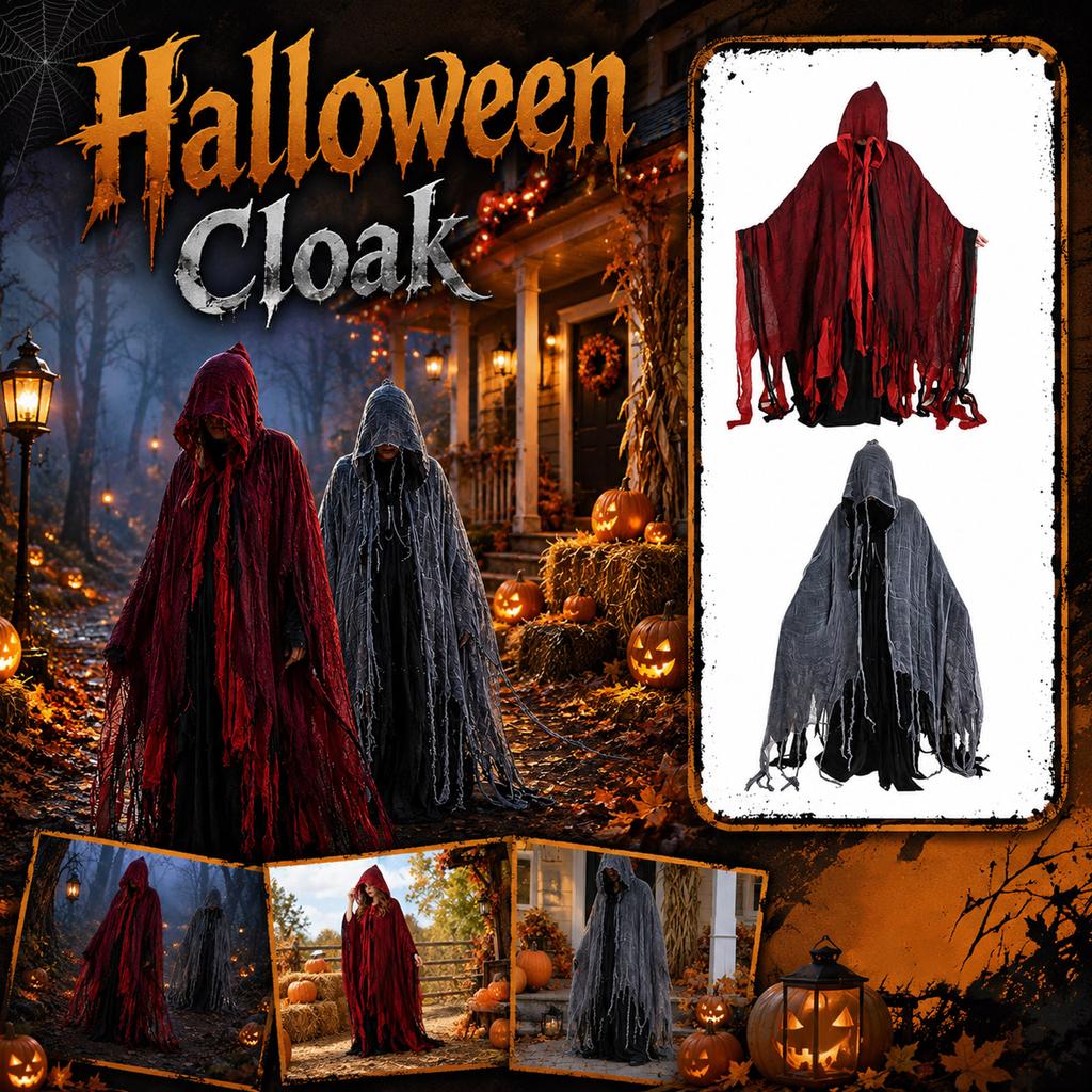 Halloween Witch Cloak Costume for Women, House Cosplay Outfit, One Size