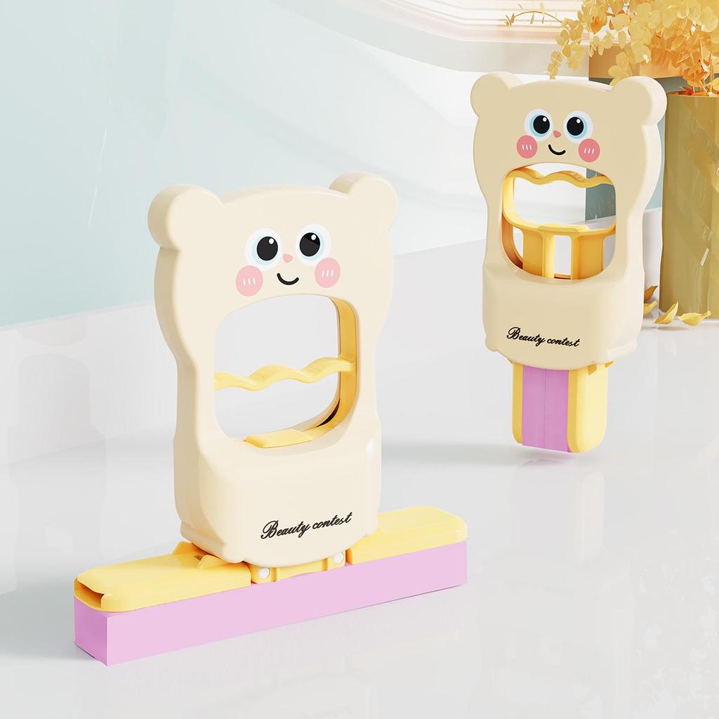 Cute Bear Hands-Free Mini Mop for Easy Household and Bathroom Cleaning