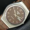 VINTAGE SEIKO 5 AUTOMATIC 6309A JAPAN MENS BROWN COLOR DIAL WATCH A708301-1