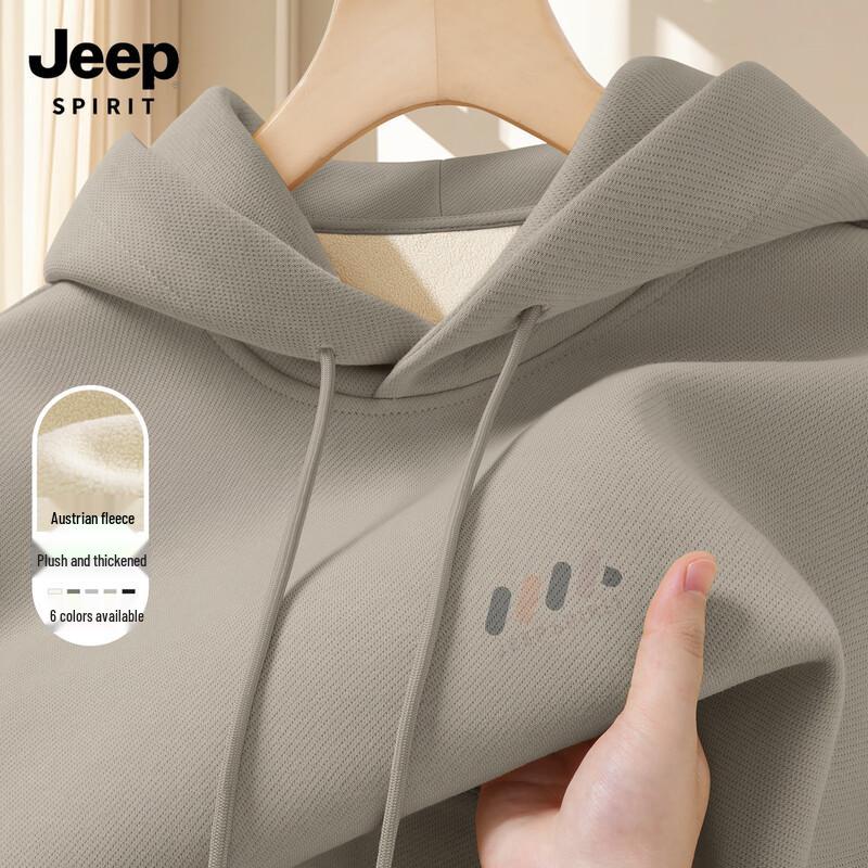 

JEEP SPIRIT Men s 2025 Autumn/Winter Fleece Hoodie 3XL