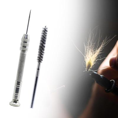 Fly Tying Dubbing Brush and Bodkin Steel Multifunctional Dubbing Tool Fishing Accessories