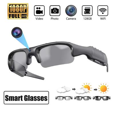 Okuliare s kamerou Smart slnečné okuliare WiFi 1080P HD záznam videa Natáčacie okuliare s kamerou pre auto cyklistiku jazdu turistiku rybolov
