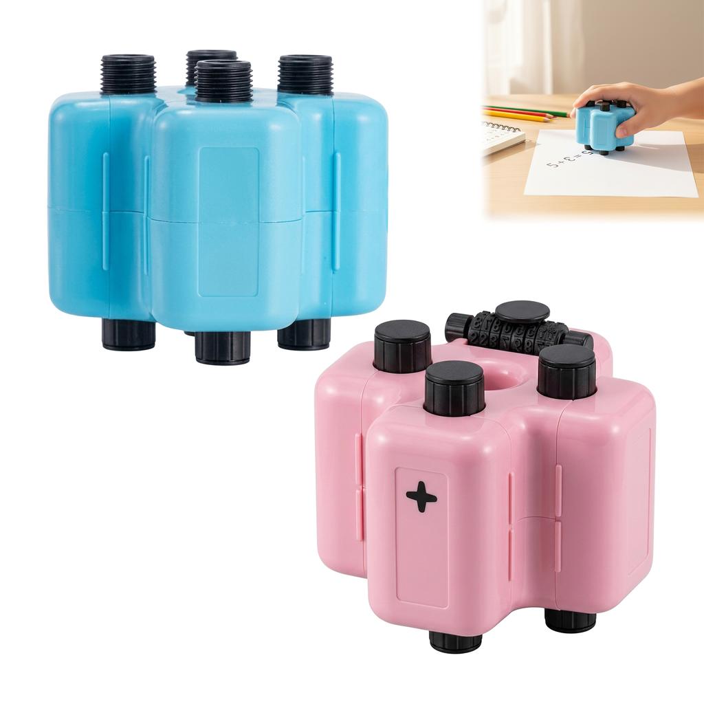 4 In 1 Math Practice Roller Stamp For Kids Calculation Learning Tool With Addition Subtraction Multiplication Division Function