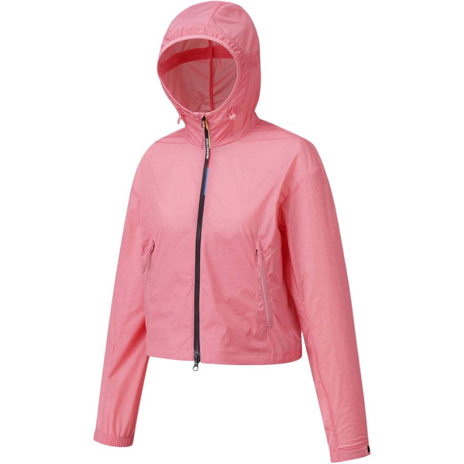 Salomon Modisey Aero Logo Outdoor Hooded Windbreaker Jacket Women Jacket Pink C28216