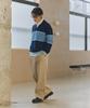 NONBLANK Striped Collar Knit_Navy