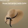 Straw Hat Women's Summer Beach Hat Sun Protection UV Protection Sun Hat Large Brim Straw Visor