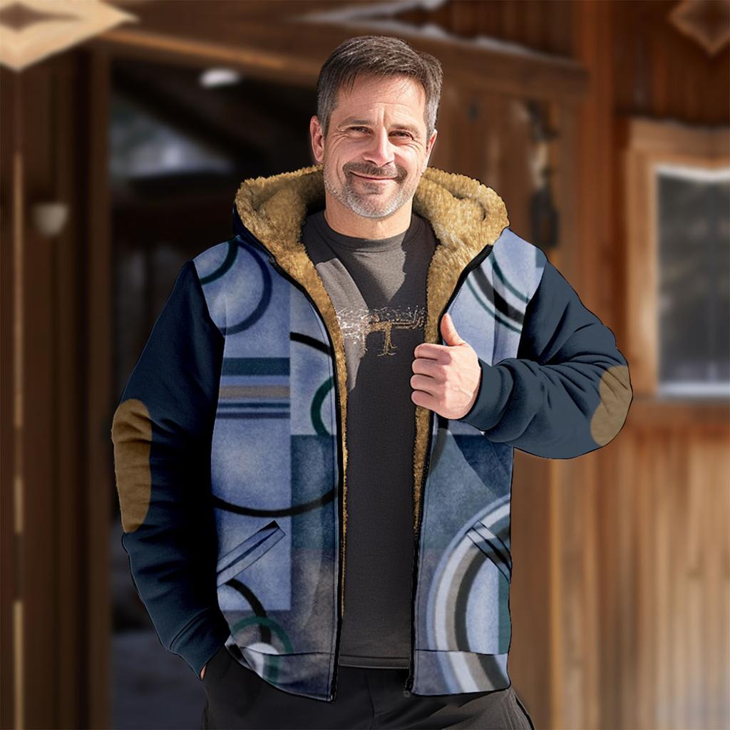 Pánská bunda s potiskem Pánská jarní a podzimní ležérní trendová bunda na zip s kapucí