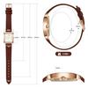 ShunkanSai Women's Analog Quartz Wristwatch with Leather Strap, Slim Fit, Stylish, Waterproof, Square Design, Simple Design, Popular for Casual Fashio