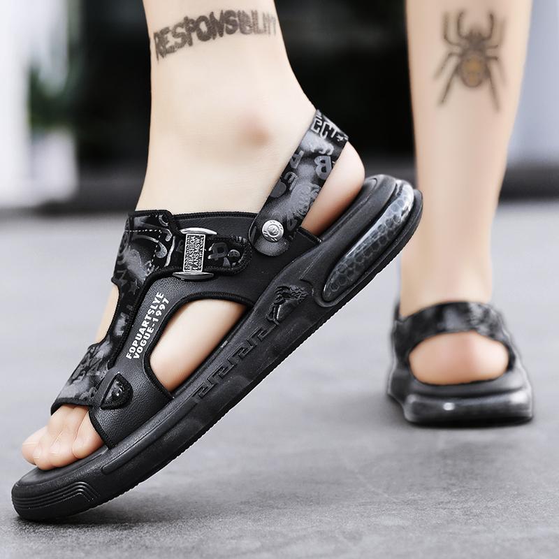 Fashion CYYTL Mens Slippers Casual Shoes Beach Summer Sandals Outdoor Slides Leather Walking Comfort Fashion Lightweight Luxury Designer