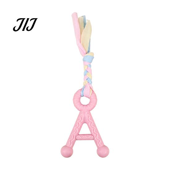 Alphabet Chew Toys A-Letter Dog Toy with Braided Rope, Tug of War Pet Boredom Gum Friendly Toy, Puppy Teeth Cleaning for Small Medium Breed Dogs