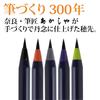Akashiya Watercolor Brush Pen 'Sai' 'Edo Elegance' 5-Color Set + Water Brush Round Medium (CAM401-M), 2-Piece Set