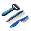 Pet Shedding Brush Set Deshedding Brush Undercoat Rake Flea Comb Pet Grooming Brush Set for Dogs Cats