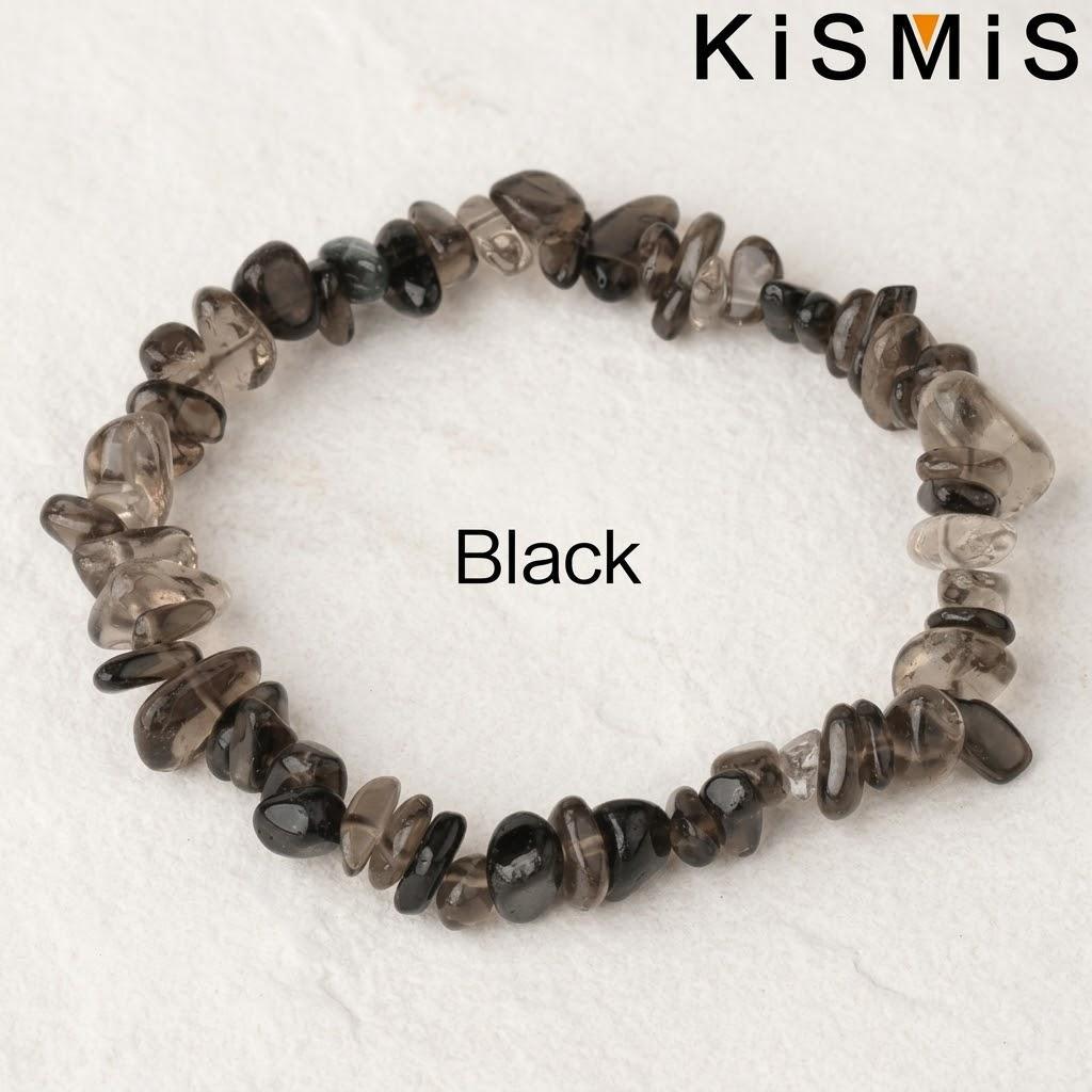 

Natural Crystal Gravel Bracelet Women Irregular Stone Elastic Chain Trendy Jewelry Accessories чёрный