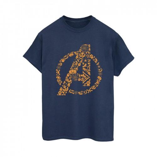 Marvel Womens/Ladies Avengers Halloween Logo Cotton Boyfriend T-Shirt