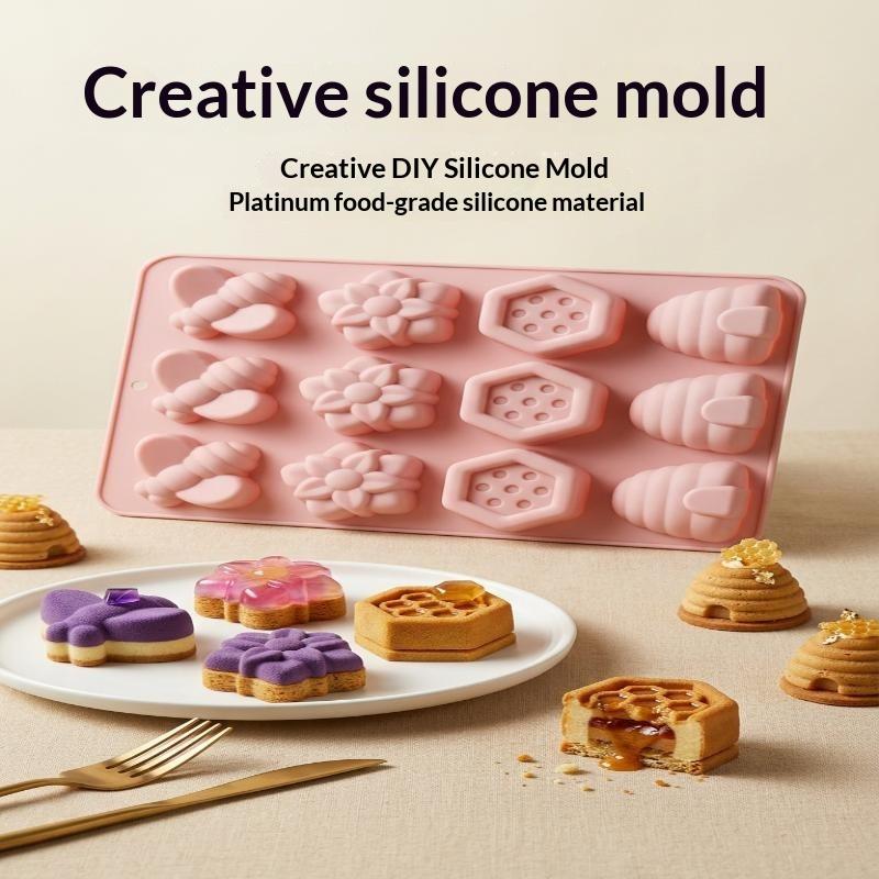 Food Grade Silicone Baking Mold Non Stick Surface Cute Shapes Perfect For Home Baking Mousse Cake Jelly