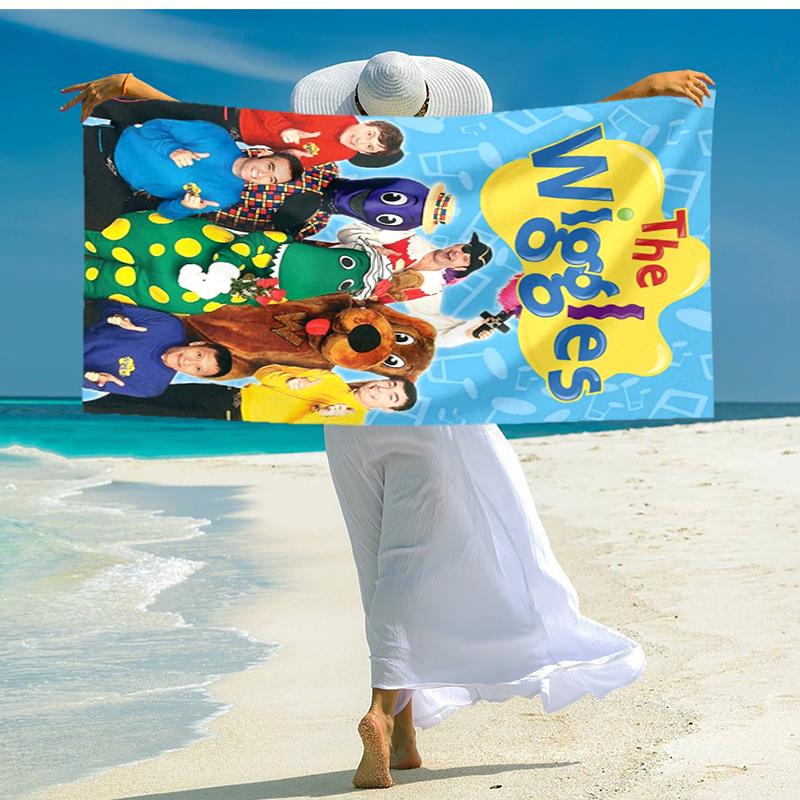 1pc The Wiggles1 Beach Towel, Comfortable and Thick, and Swimming/Bath/Picnic/Camping Towel, Suitable for Seaside Beaches