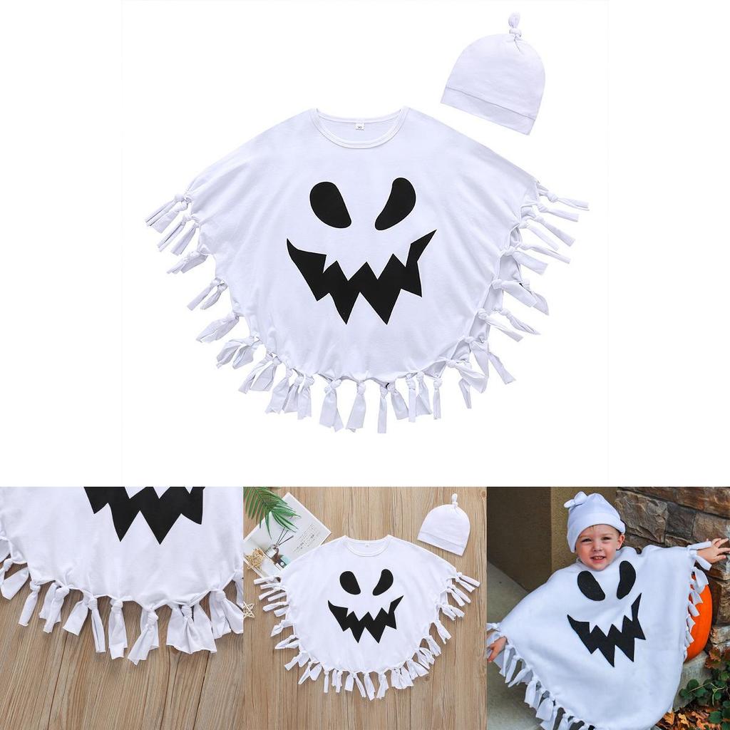 Soft And Comfortable Ghost Cloak Cape Halloween Cosplay Costume For Toddlers
