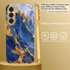 Marble Texture Map For Samsung Galaxy S26 S20 FE S21 S22 S23 Plus S24 Ultra S25 Ultra S21 S25+ S22FE Golden Glass Phone Case