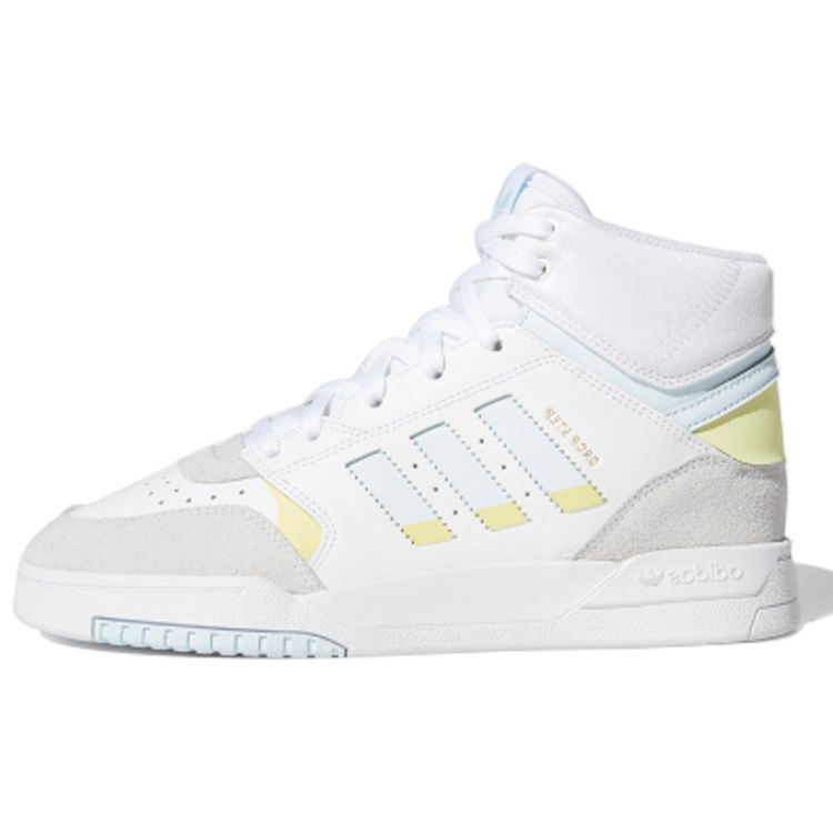 Adidas Originals Drop Step High-Top Skate Shoes Women Sneakers White Gray Blue EF7150
