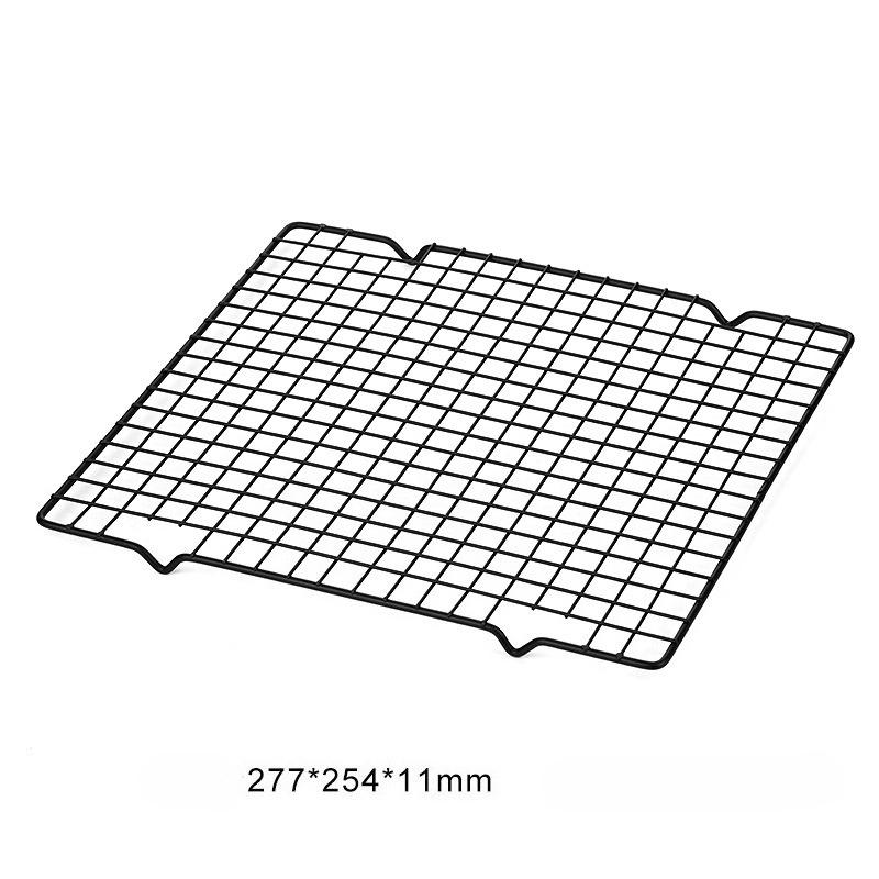 1PC Baking Rectangle Mesh Folding Bread Rack Chiffon Cake Mold Carbon Steel Cooling Rack with Feet Food Production