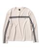 SUPERSUB 90S Retro Track Waffle Long Sleeve T-Shirt - Cream