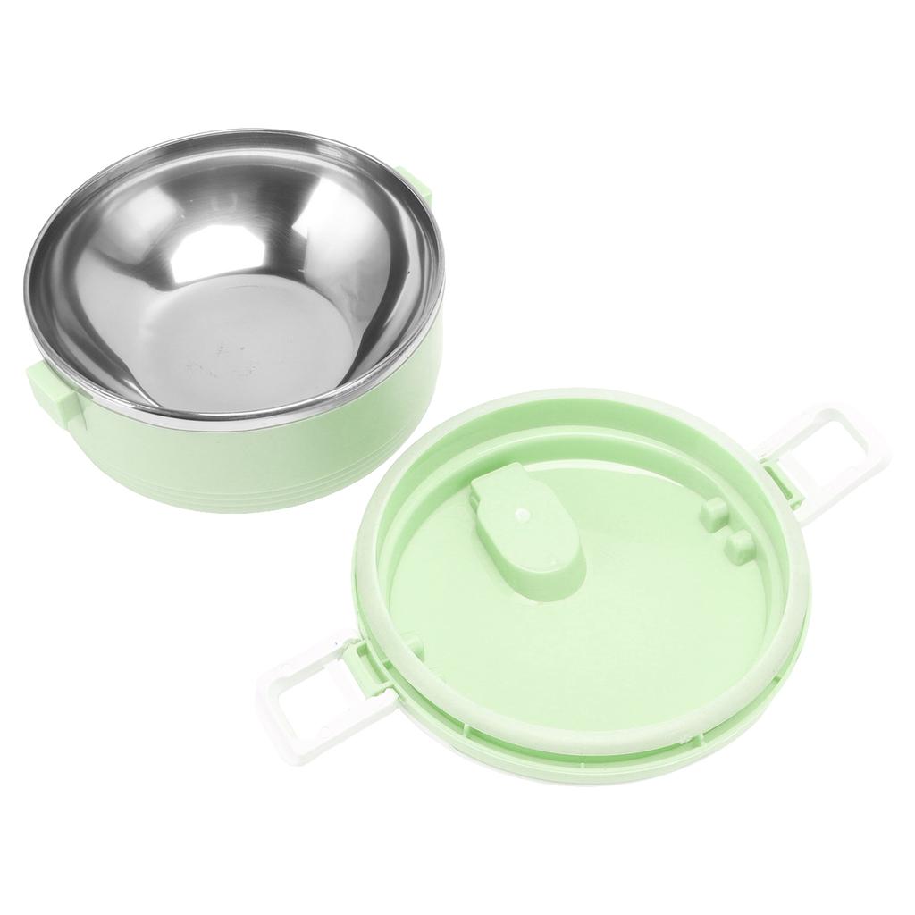 Thermal Lunch Box Stainless Steel Single Layer Portable Insulated Bento Box with Safety Buckle for