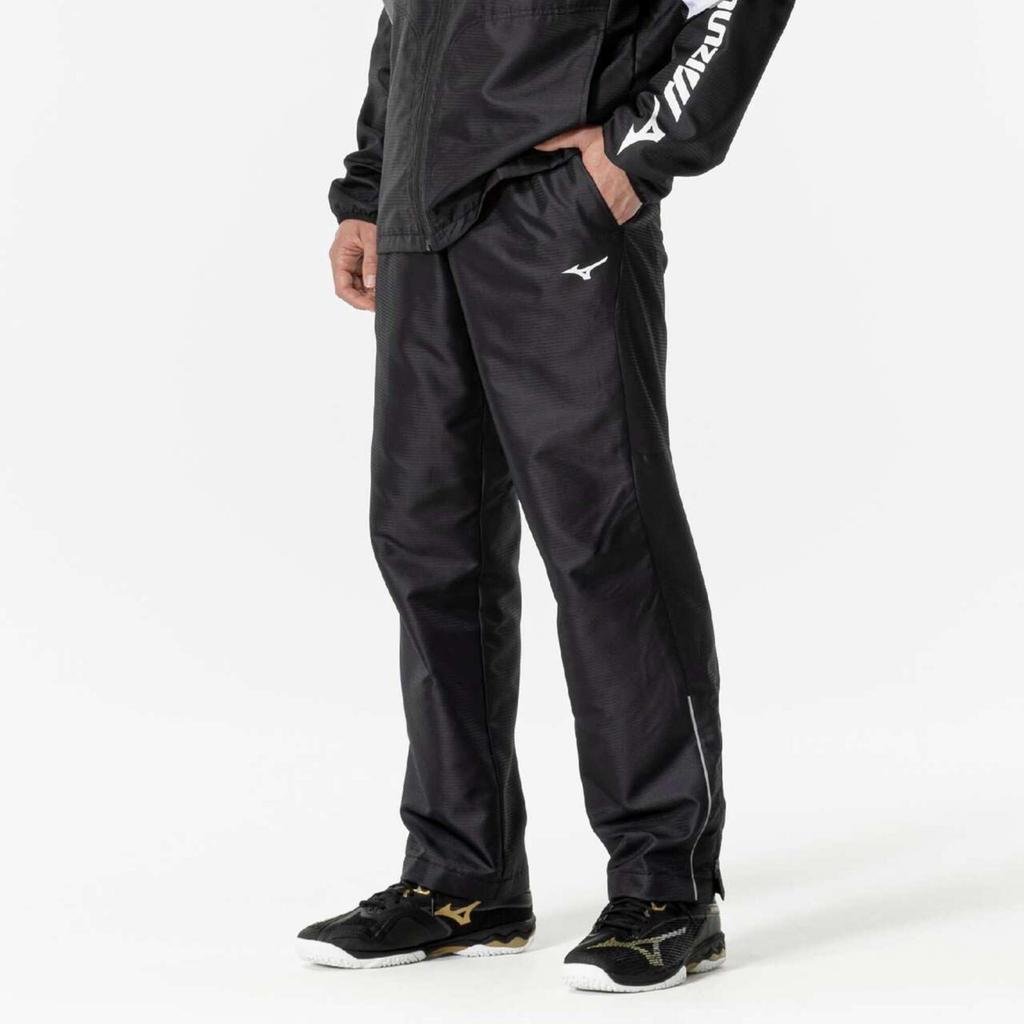 Mizuno Active Warmer Tennis 62JFB501 Pants, Water-Repellent, Warm, Fleece-Lined, Wear, Black,